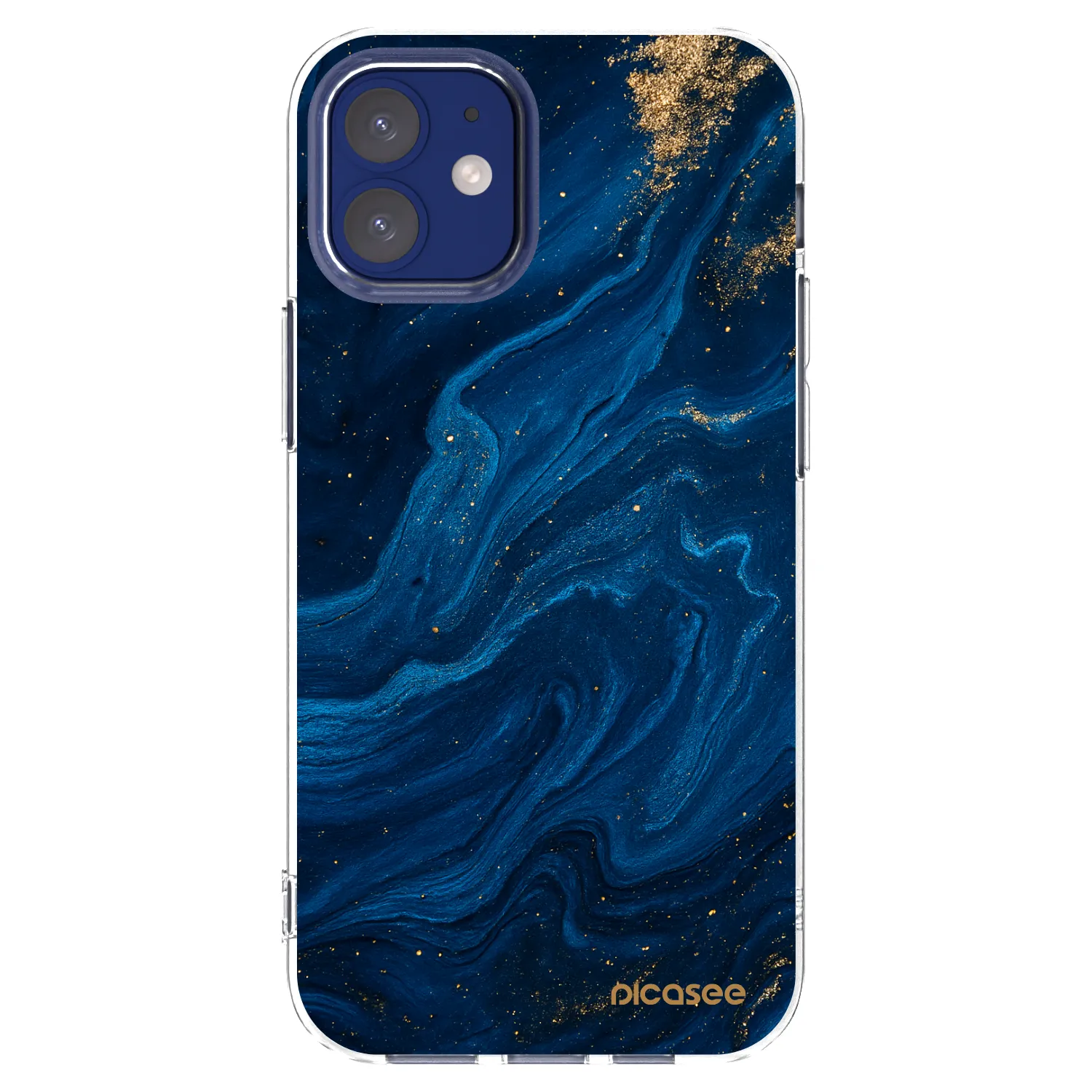 Picasee átlátszó szilikon tok az alábbi mobiltelefonokra Apple iPhone 12 mini - Blue