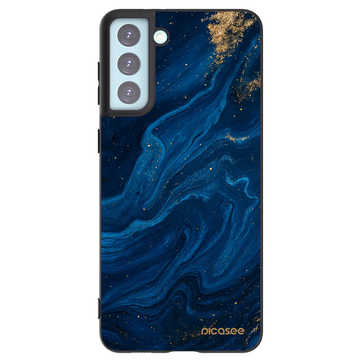 Picasee fekete szilikon tok az alábbi mobiltelefonokra Samsung Galaxy S21+ 5G G996F - Blue