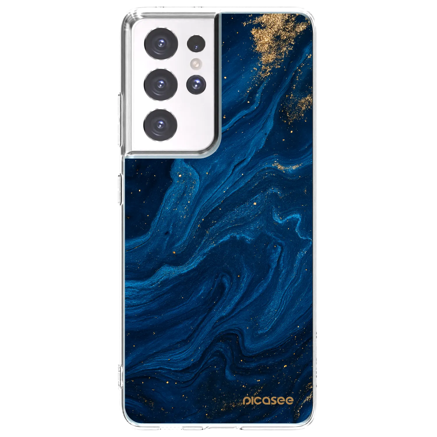 Picasee átlátszó szilikon tok az alábbi mobiltelefonokra Samsung Galaxy S21 Ultra 5G G998B - Blue