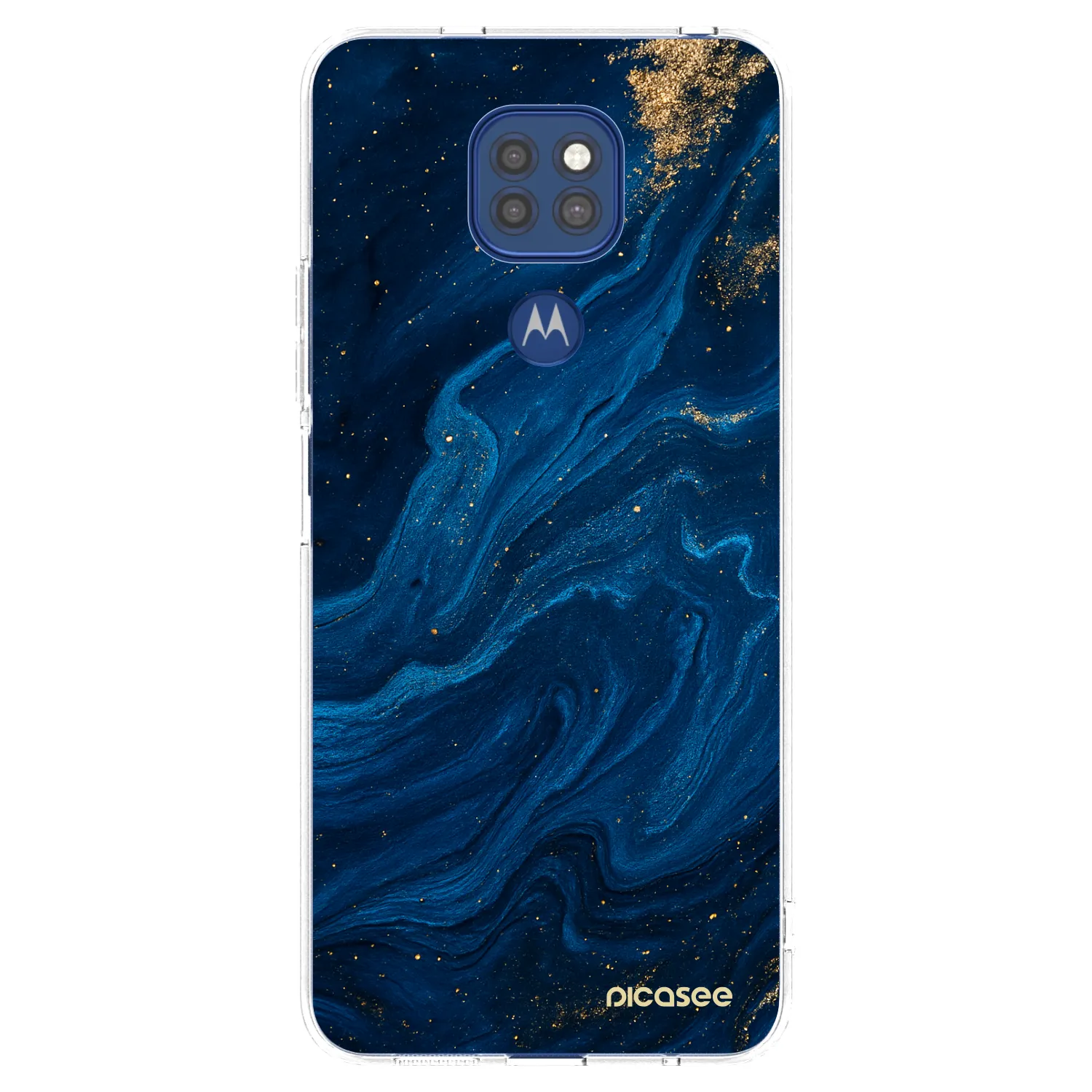 Picasee átlátszó szilikon tok az alábbi mobiltelefonokra Motorola Moto G9 Play - Blue