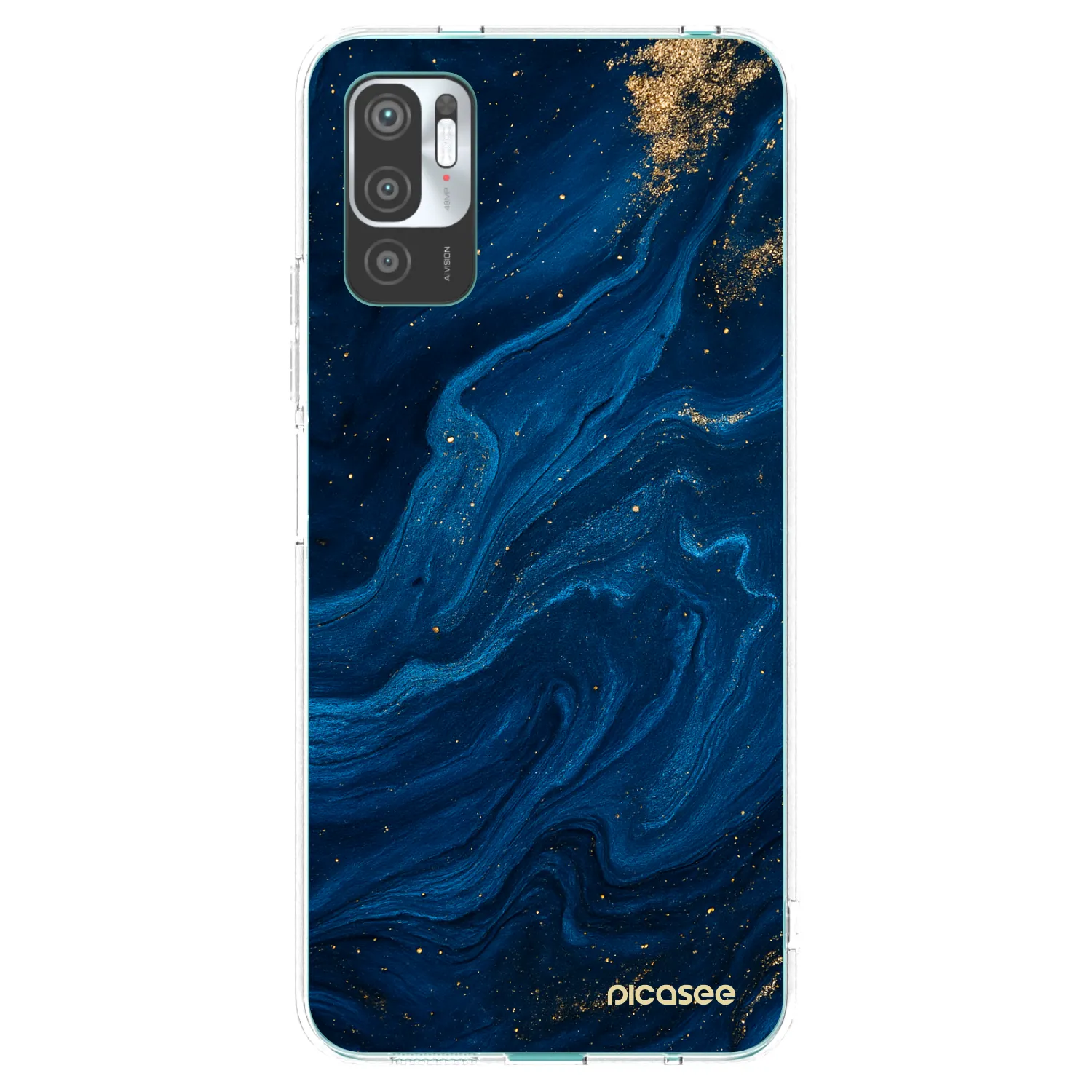 Picasee átlátszó szilikon tok az alábbi mobiltelefonokra Xiaomi Redmi Note 10 5G - Blue