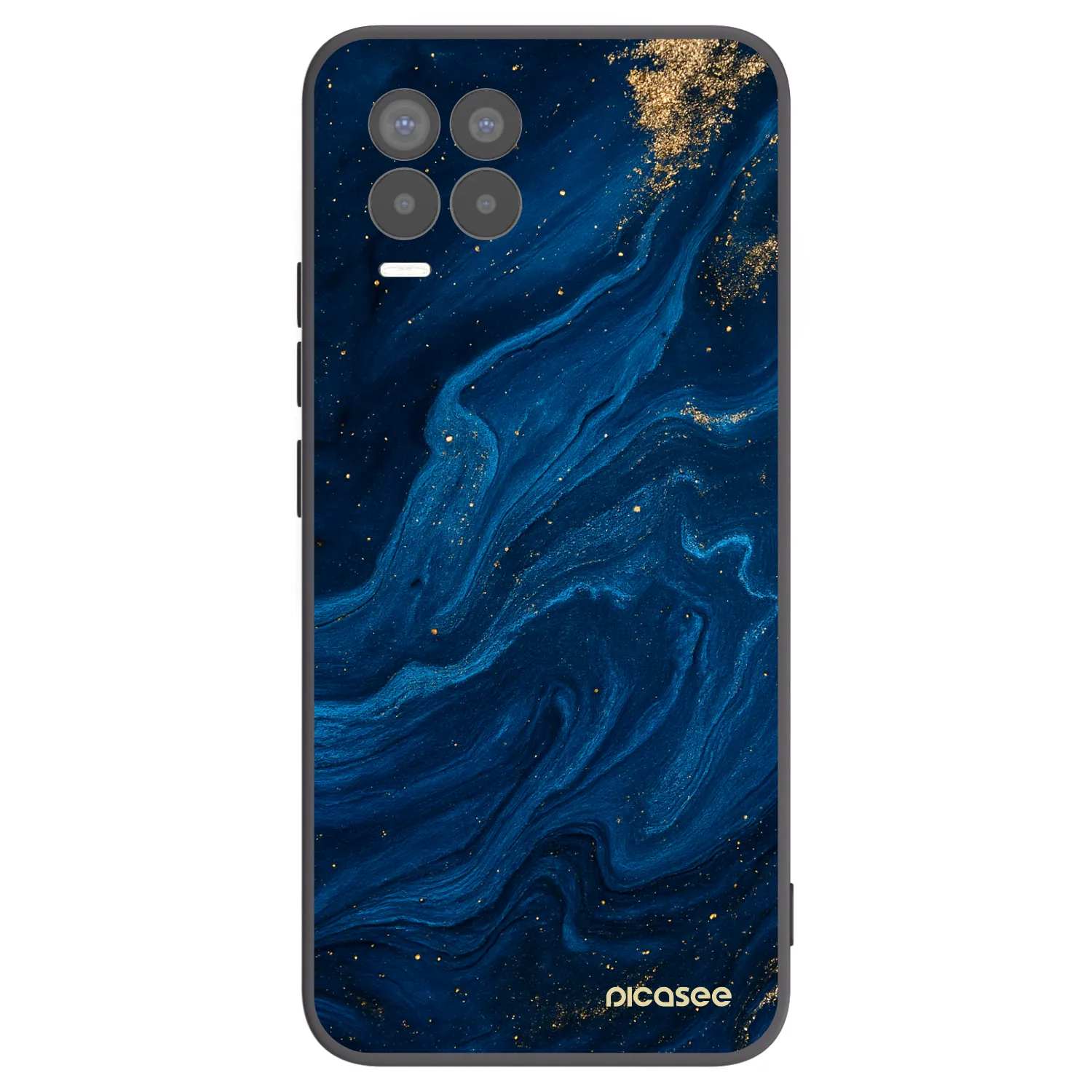 Picasee fekete szilikon tok az alábbi mobiltelefonokra Realme 8 Pro - Blue