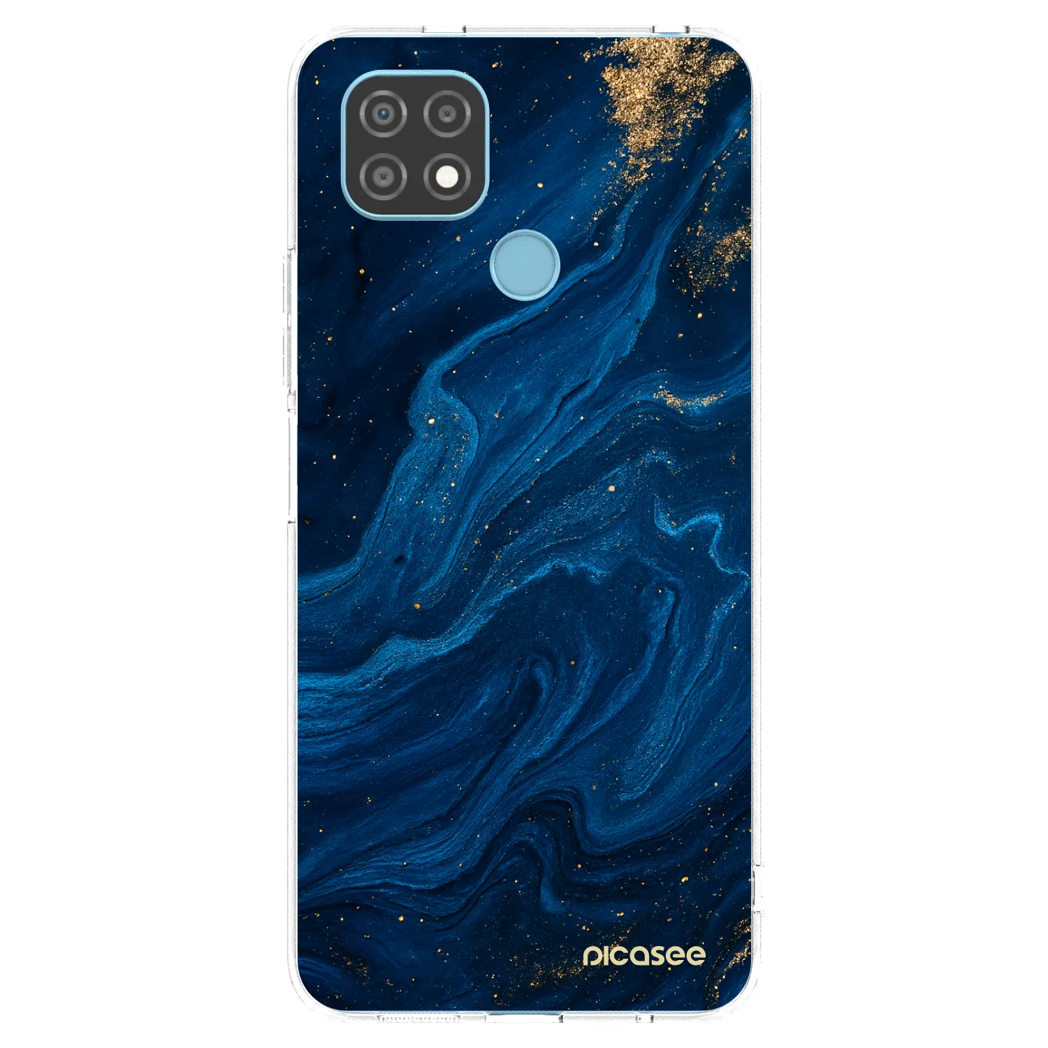 Picasee átlátszó szilikon tok az alábbi mobiltelefonokra Realme C21 - Blue