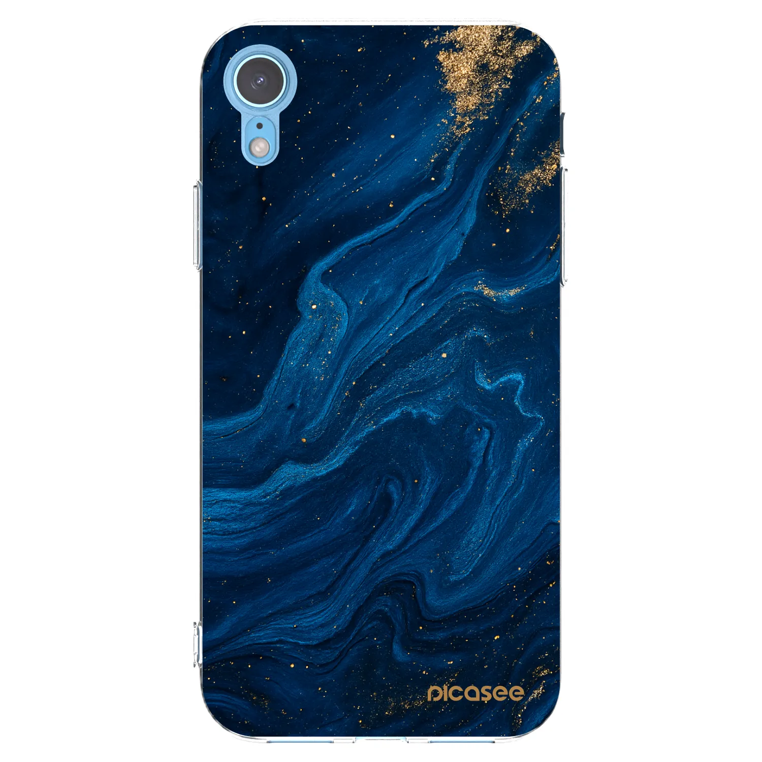 Picasee átlátszó szilikon tok az alábbi mobiltelefonokra Apple iPhone XR - Blue