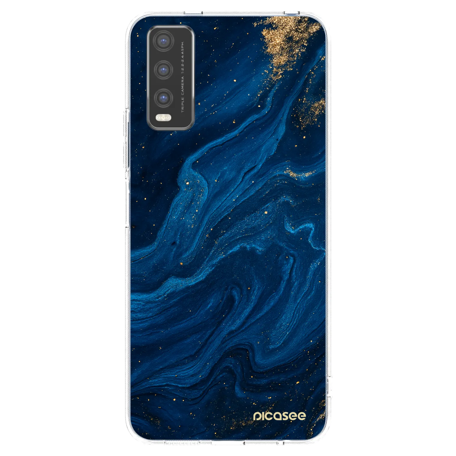 Picasee átlátszó szilikon tok az alábbi mobiltelefonokra Vivo Y20s - Blue