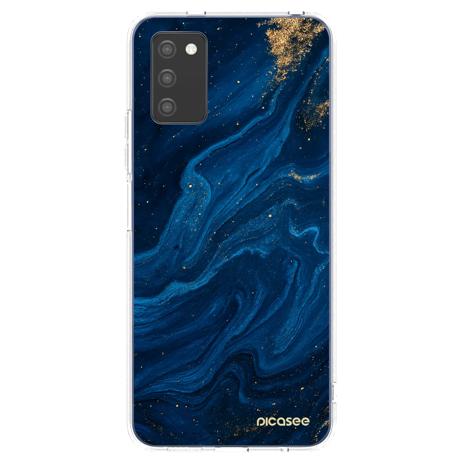 Picasee átlátszó szilikon tok az alábbi mobiltelefonokra Samsung Galaxy A03s A037G - Blue