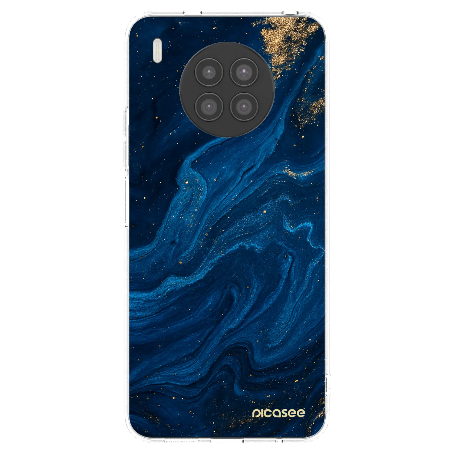 Picasee átlátszó szilikon tok az alábbi mobiltelefonokra Huawei Nova 8i - Blue