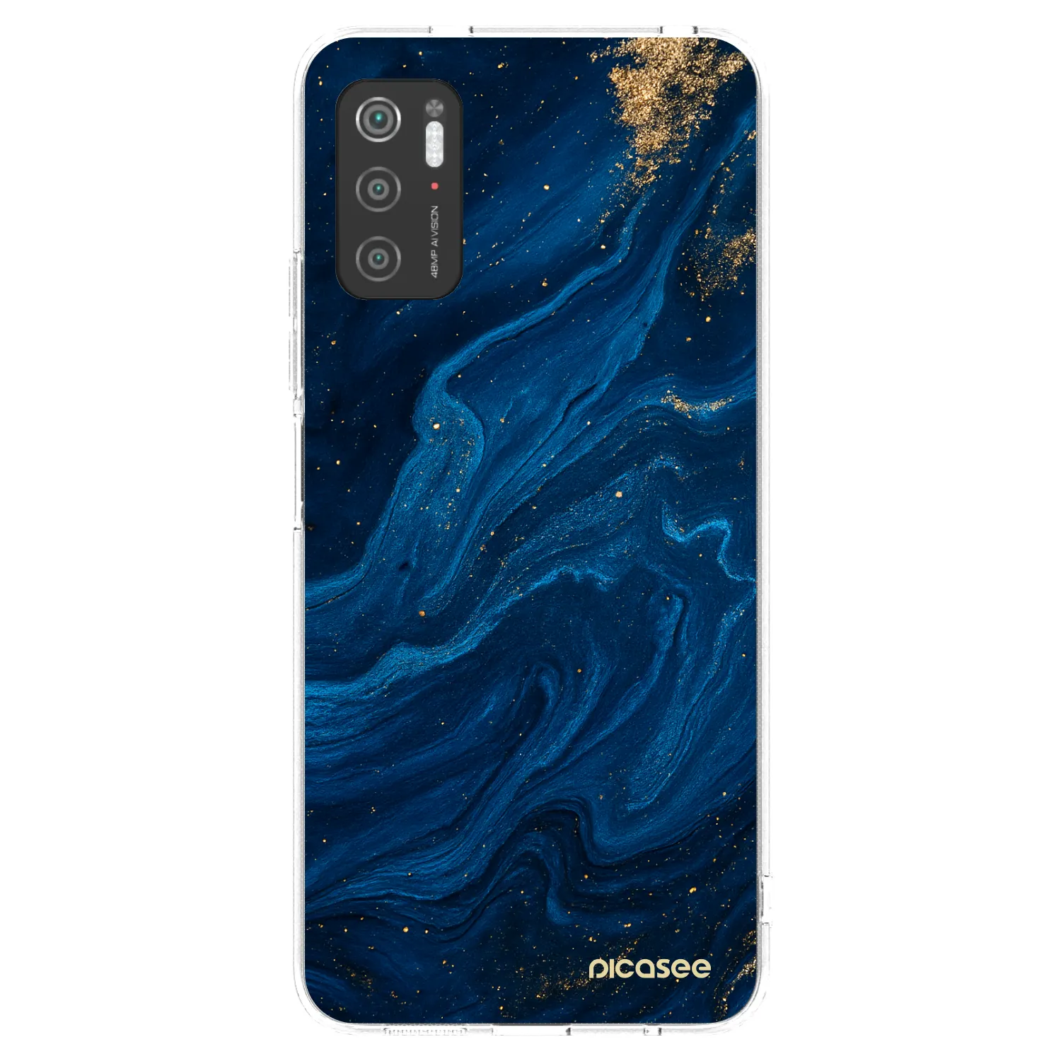Picasee átlátszó szilikon tok az alábbi mobiltelefonokra Xiaomi Poco M3 Pro 5G - Blue