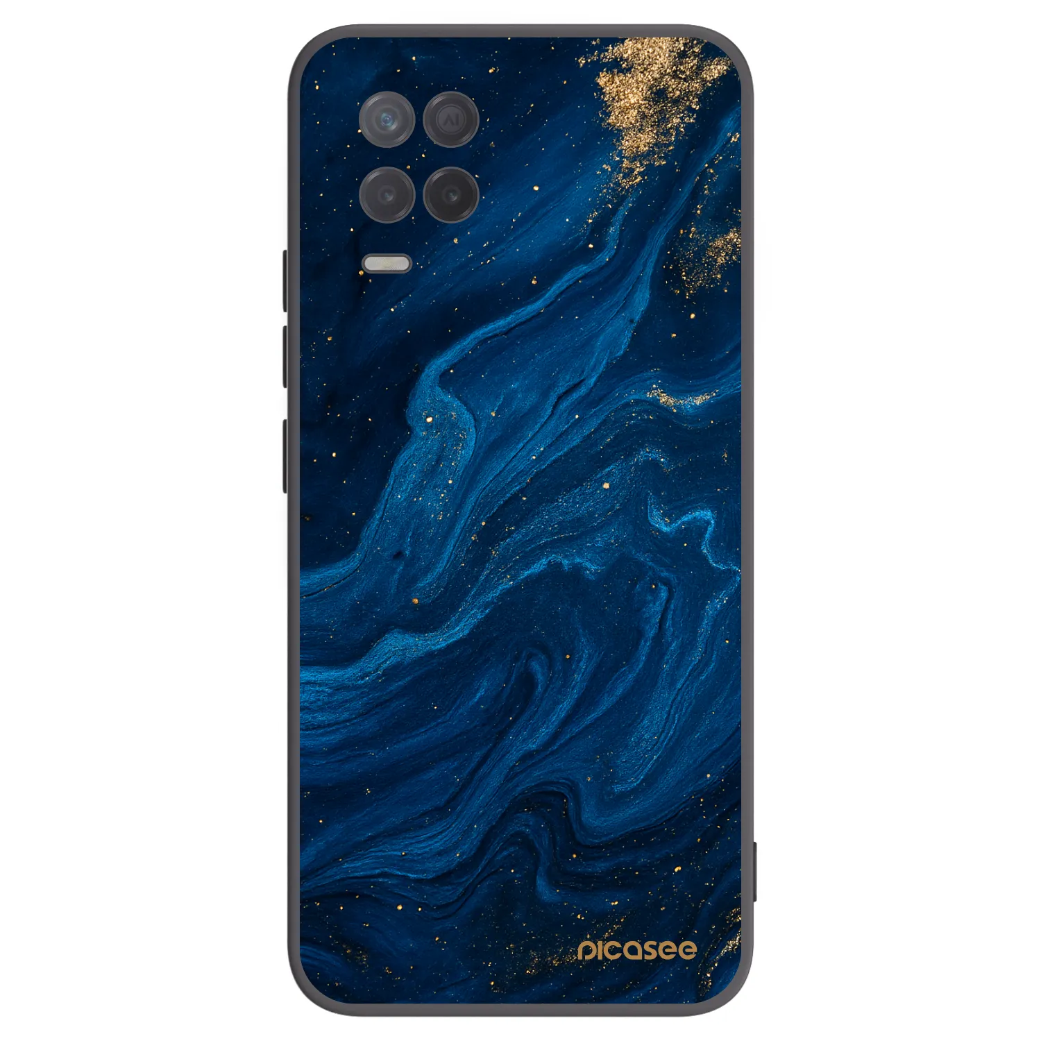 Picasee fekete szilikon tok az alábbi mobiltelefonokra Realme 8 5G - Blue