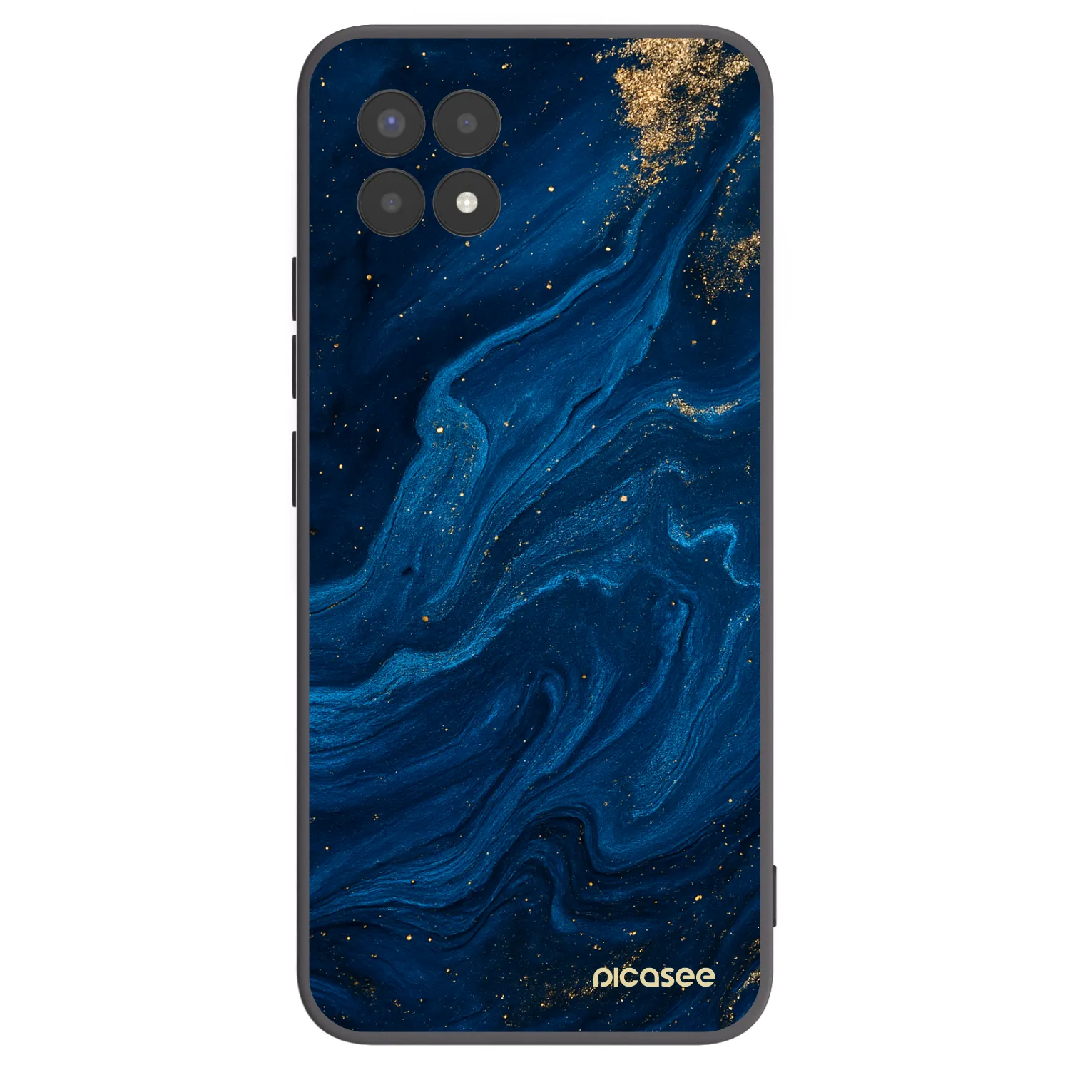 Picasee fekete szilikon tok az alábbi mobiltelefonokra Realme 8i - Blue
