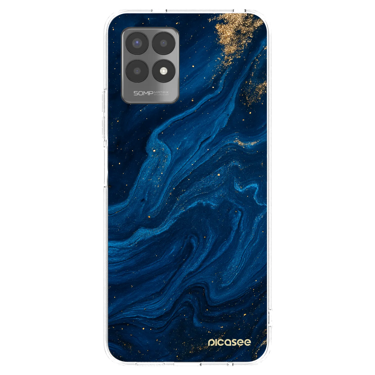 Picasee átlátszó szilikon tok az alábbi mobiltelefonokra Realme 8i - Blue