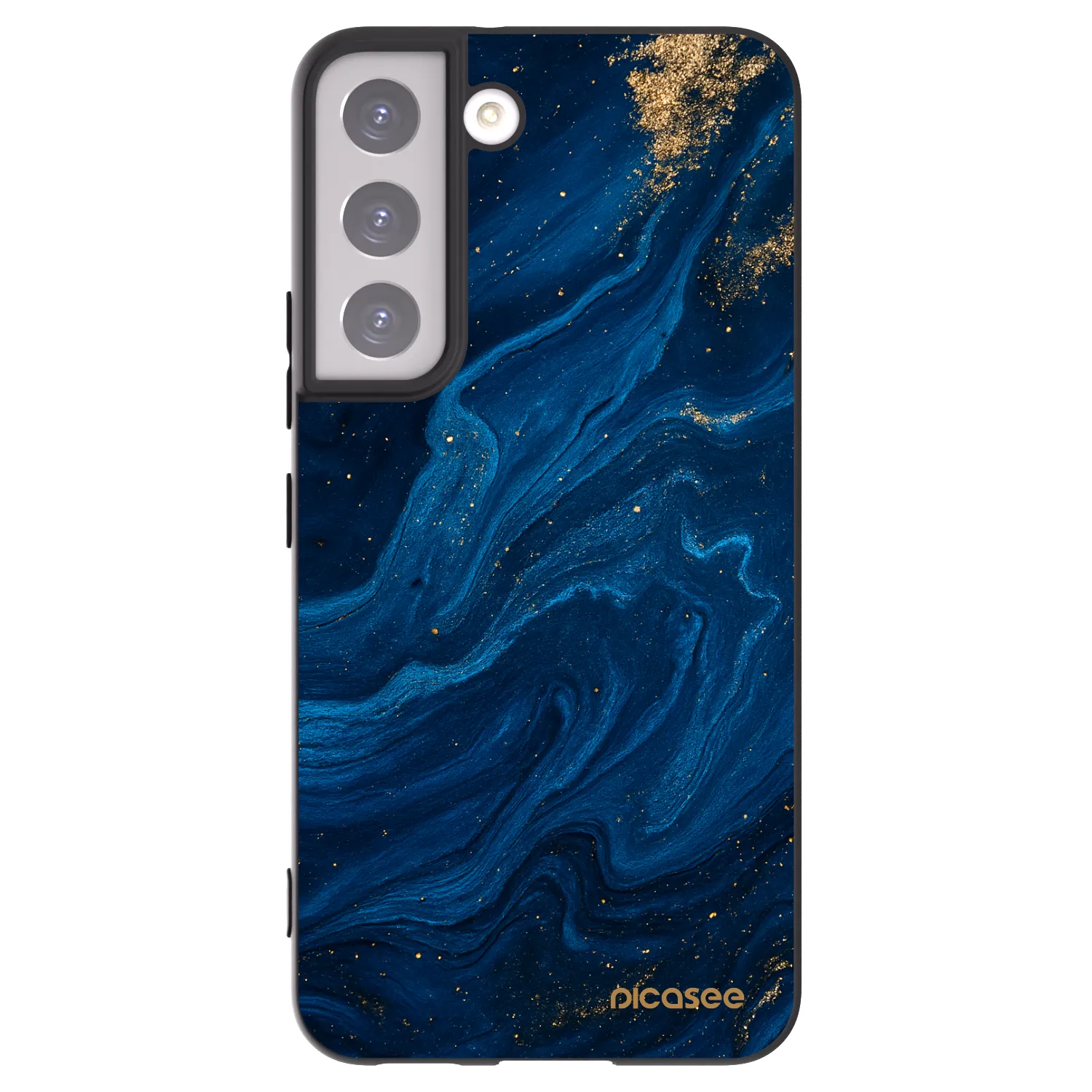 Picasee fekete szilikon tok az alábbi mobiltelefonokra Samsung Galaxy S22 5G - Blue