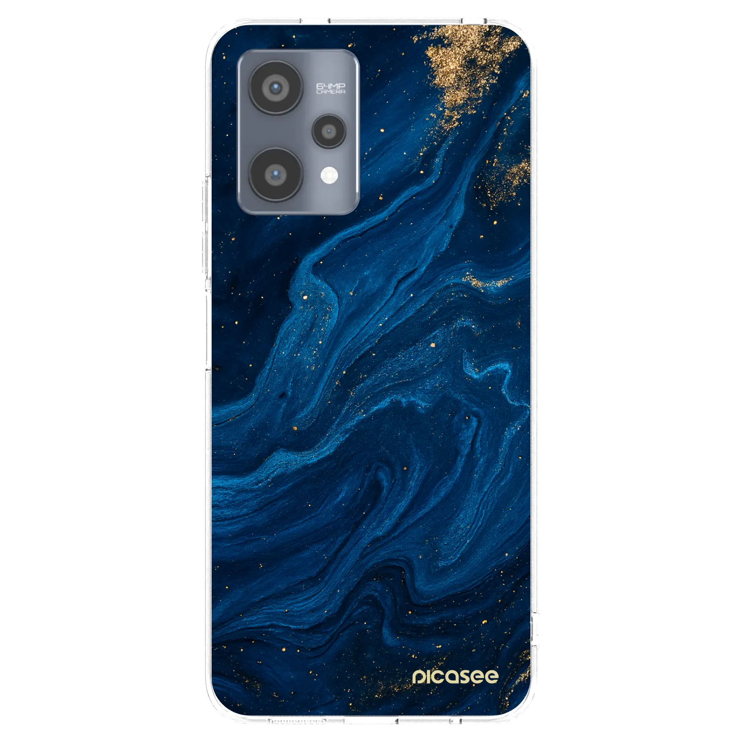 Picasee átlátszó szilikon tok az alábbi mobiltelefonokra Realme 9 Pro 5G - Blue