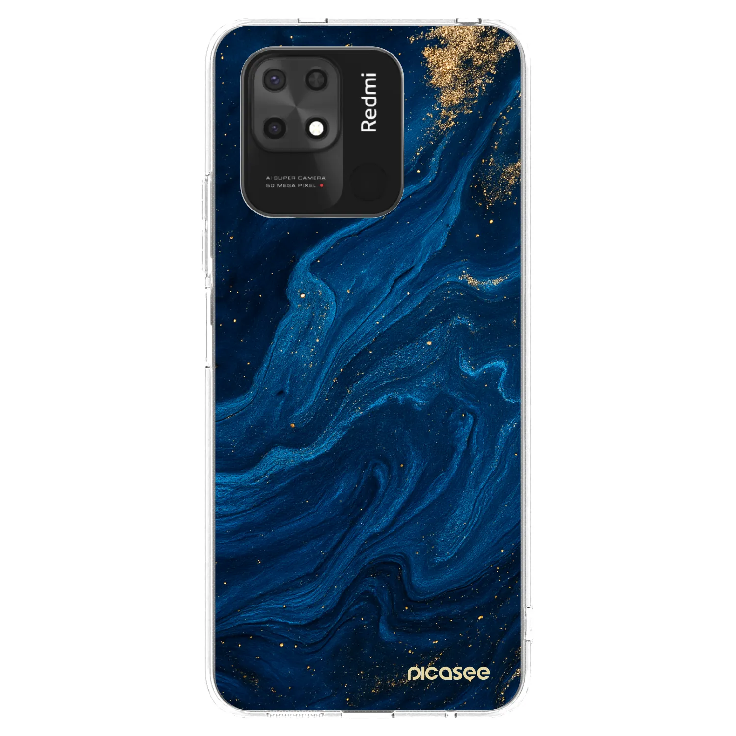 Picasee átlátszó szilikon tok az alábbi mobiltelefonokra Xiaomi Redmi 10C - Blue