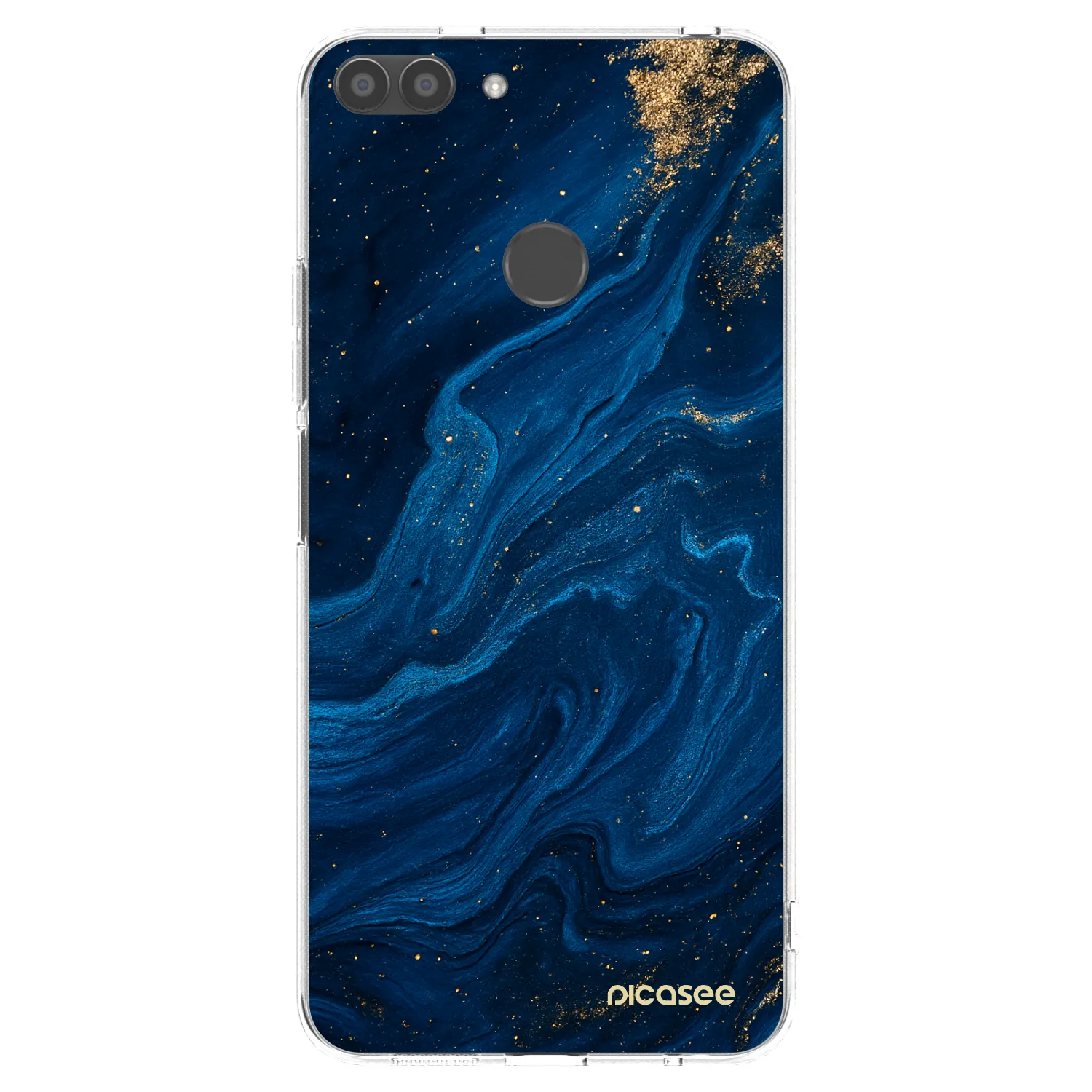 Picasee átlátszó szilikon tok az alábbi mobiltelefonokra Huawei P Smart - Blue