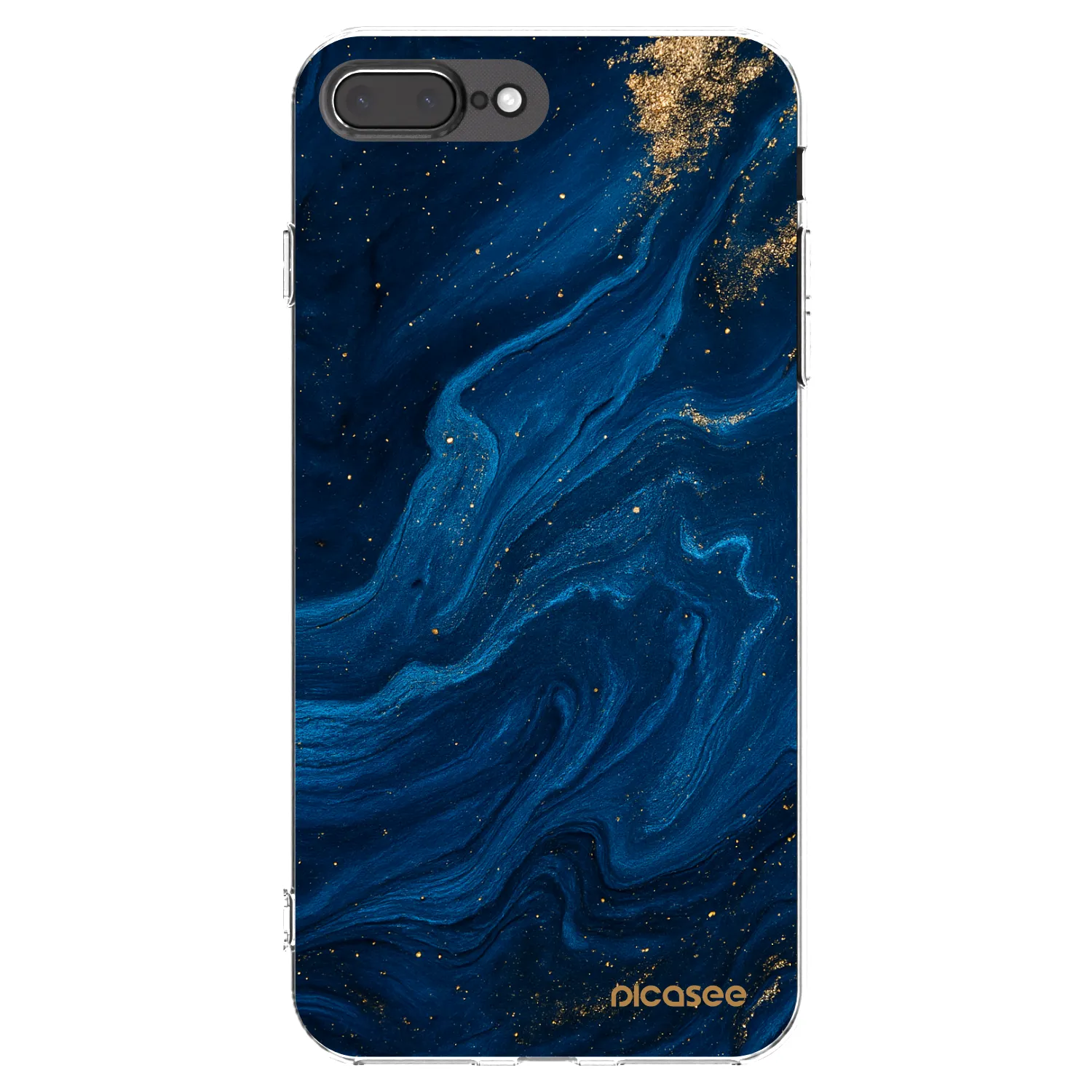 Picasee átlátszó szilikon tok az alábbi mobiltelefonokra Apple iPhone 8 Plus - Blue