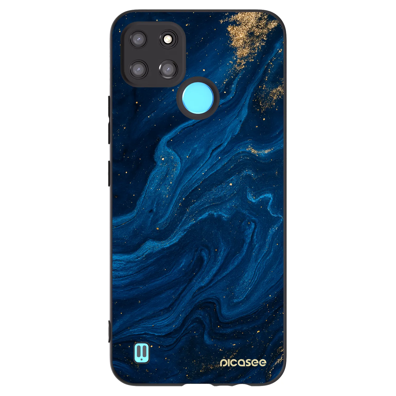 Picasee fekete szilikon tok az alábbi mobiltelefonokra Realme C21Y - Blue