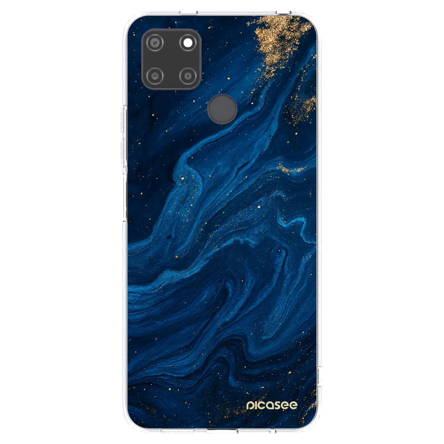 Picasee átlátszó szilikon tok az alábbi mobiltelefonokra Realme C21Y - Blue