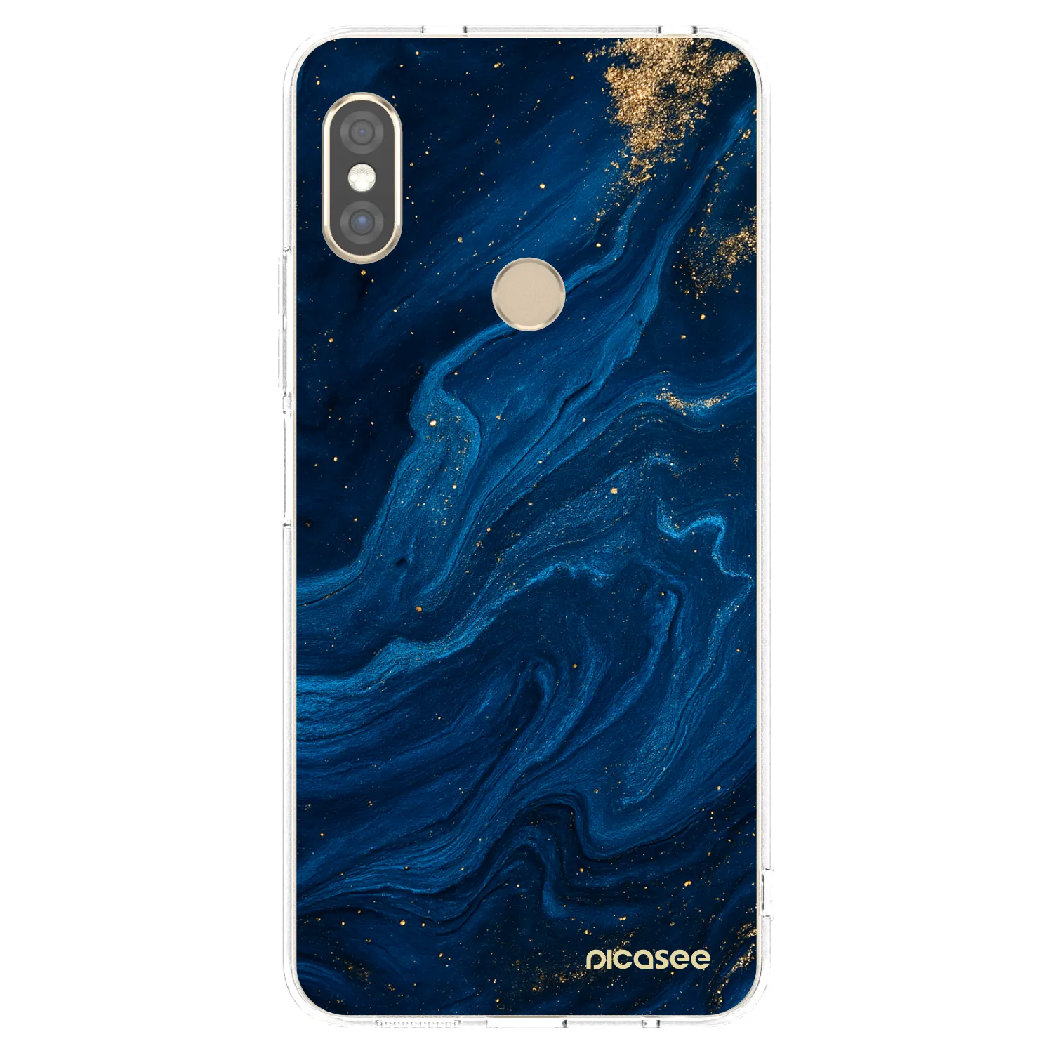 Picasee átlátszó szilikon tok az alábbi mobiltelefonokra Xiaomi Redmi Note 5 Global - Blue