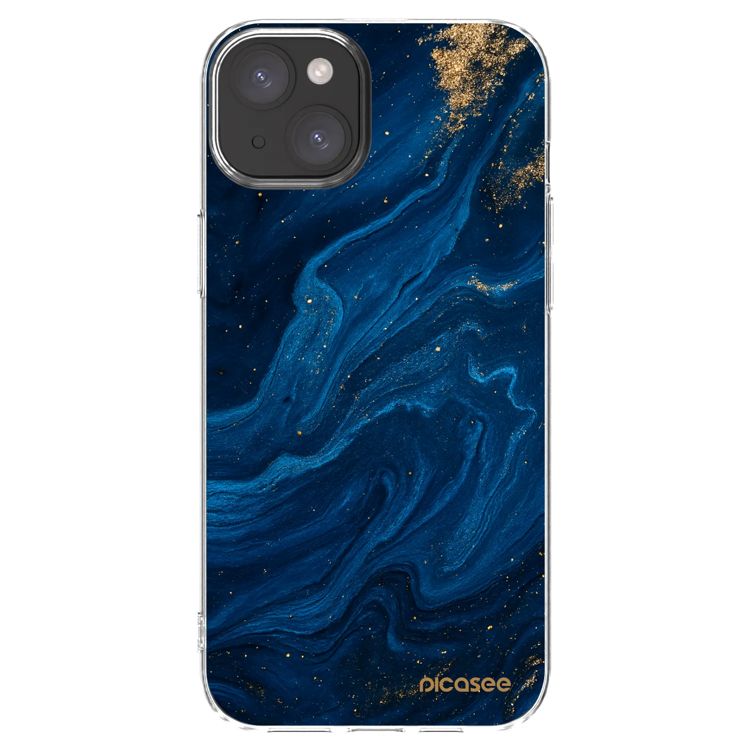 Picasee átlátszó szilikon tok az alábbi mobiltelefonokra Apple iPhone 15 Plus - Blue