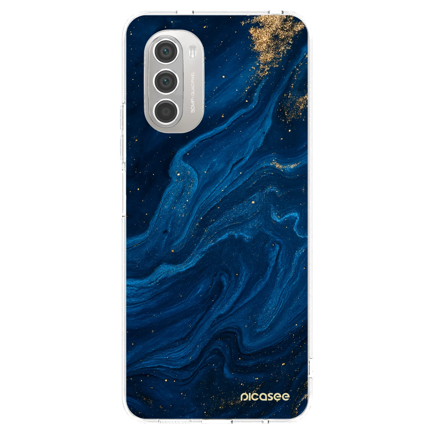 Picasee átlátszó szilikon tok az alábbi mobiltelefonokra Motorola Moto G51 - Blue