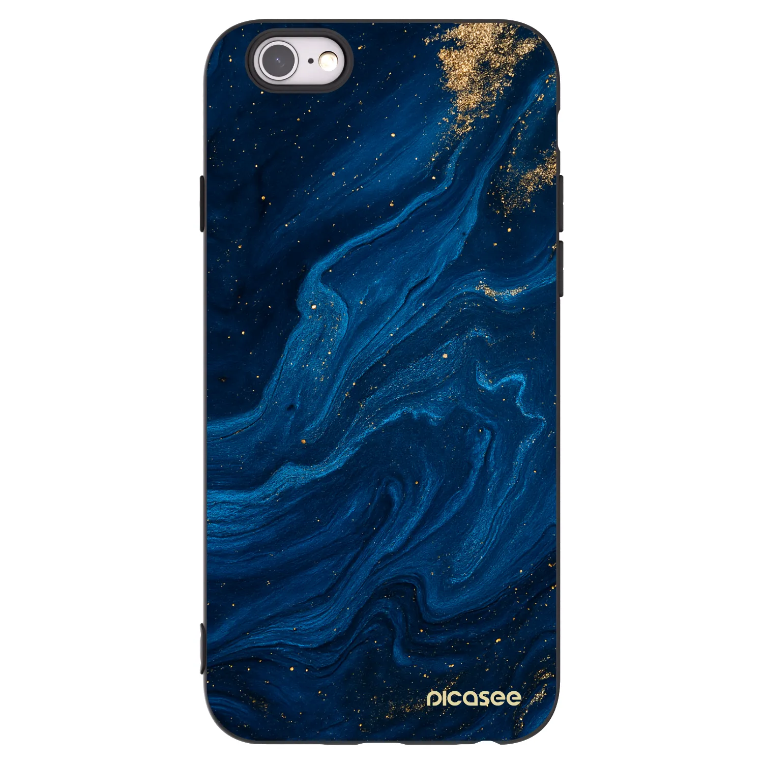 Picasee fekete szilikon tok az alábbi mobiltelefonokra Apple iPhone 6/6S - Blue