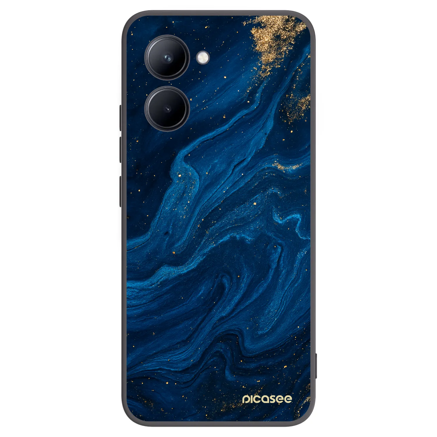 Picasee fekete szilikon tok az alábbi mobiltelefonokra Realme C33 (2023) - Blue