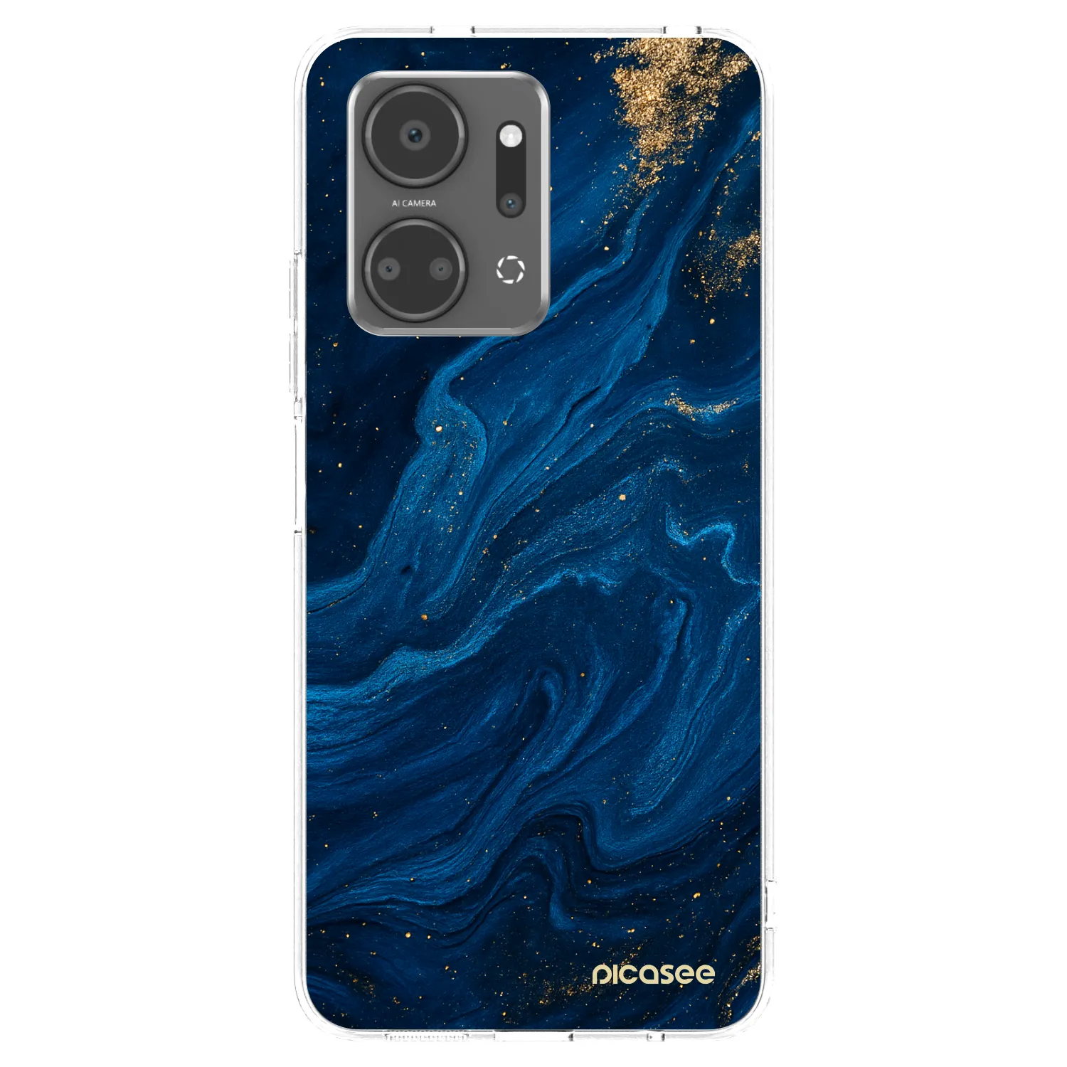 Picasee átlátszó szilikon tok az alábbi mobiltelefonokra Honor X7a - Blue