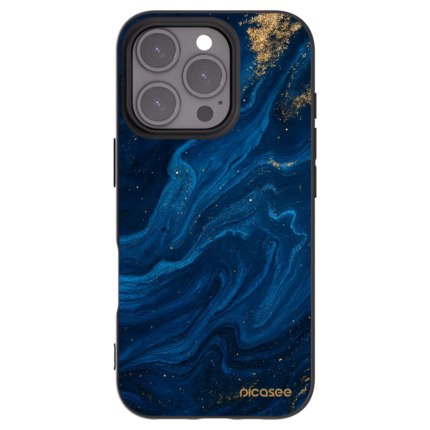 Picasee fekete szilikon tok az alábbi mobiltelefonokra Apple iPhone 16 Pro - Blue