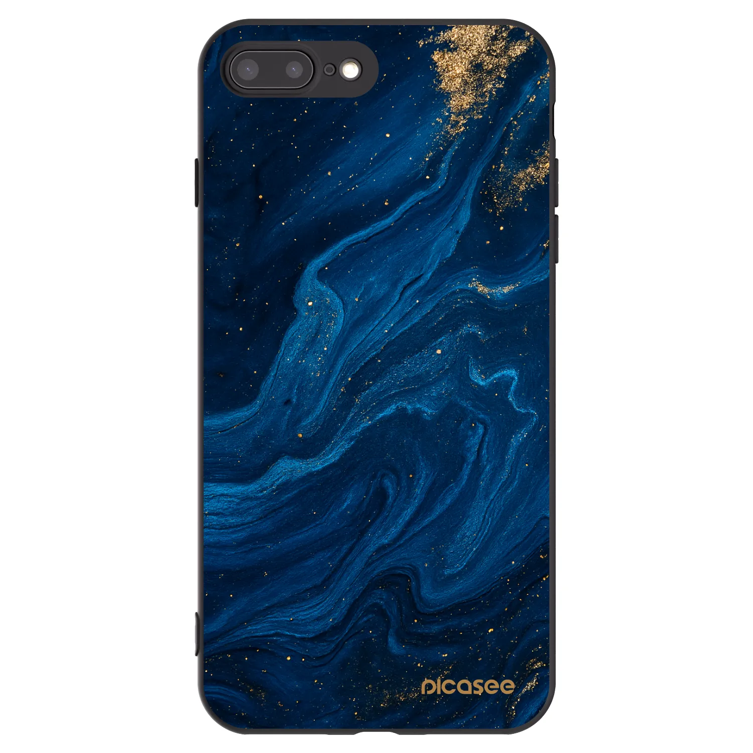 Picasee fekete szilikon tok az alábbi mobiltelefonokra Apple iPhone 8 Plus - Blue