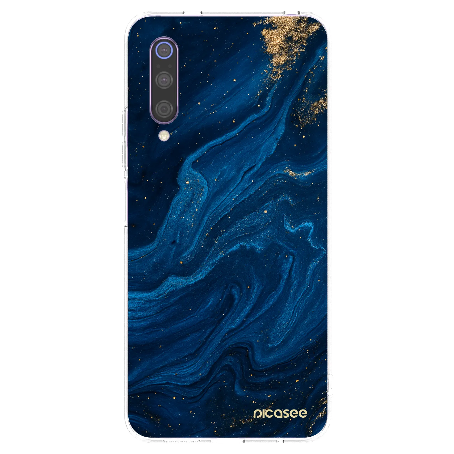 Picasee átlátszó szilikon tok az alábbi mobiltelefonokra Xiaomi Mi 9 - Blue