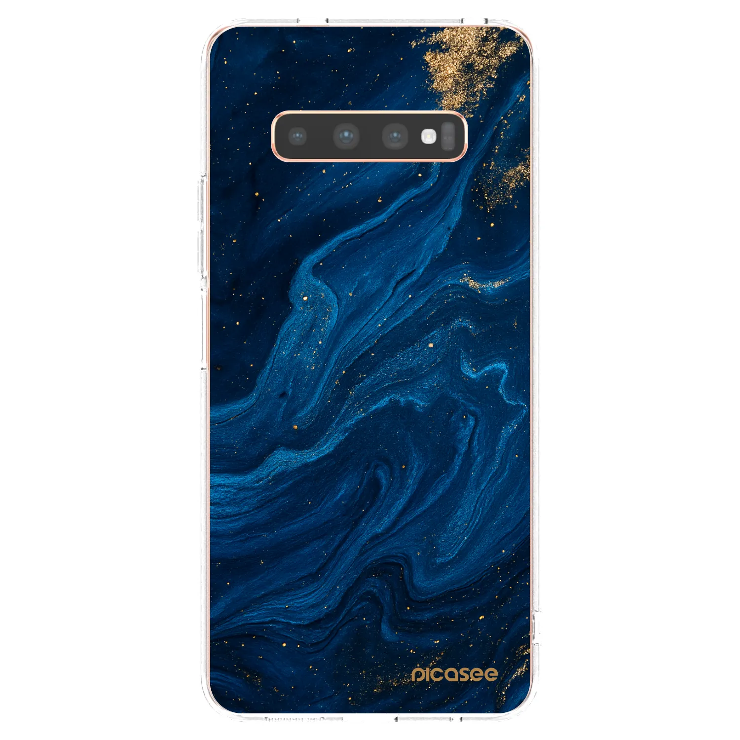 Picasee átlátszó szilikon tok az alábbi mobiltelefonokra Samsung Galaxy S10 Plus G975 - Blue