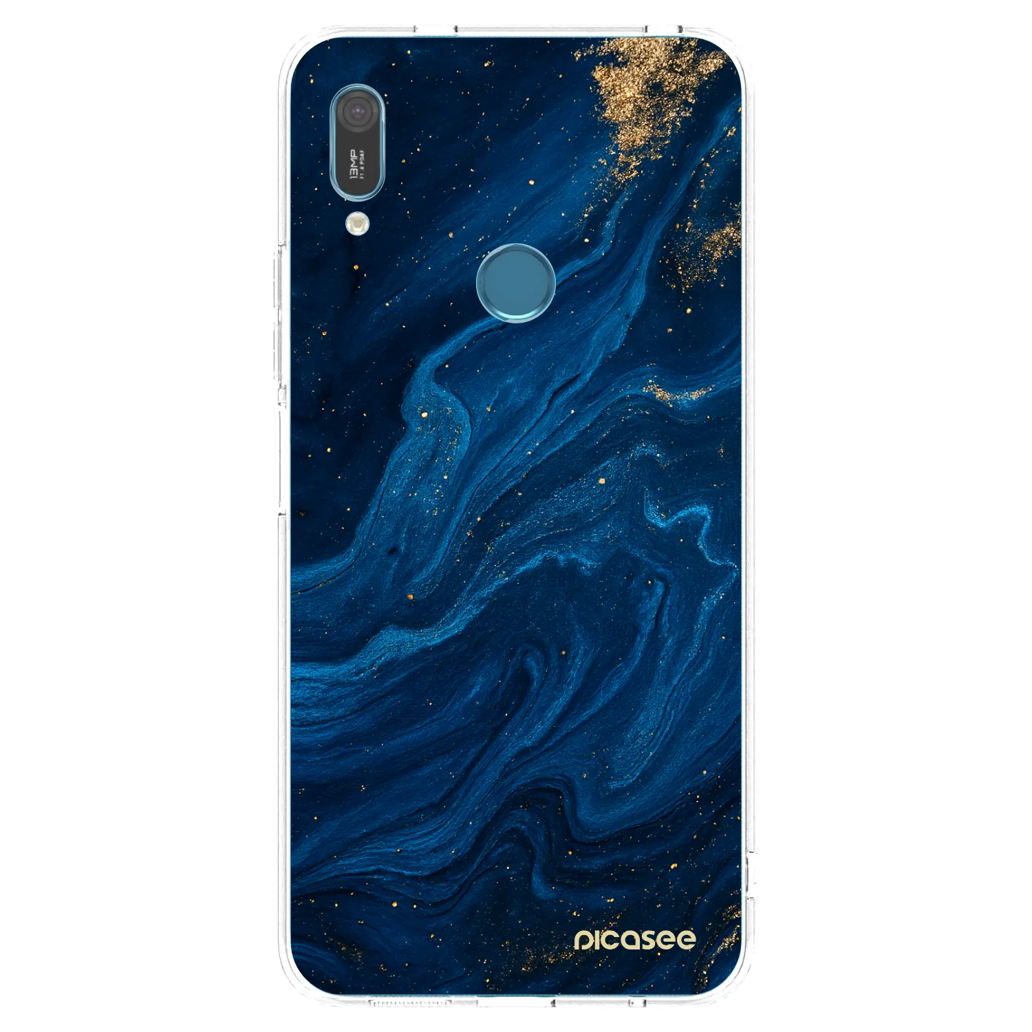 Picasee átlátszó szilikon tok az alábbi mobiltelefonokra Huawei Y6 2019 - Blue