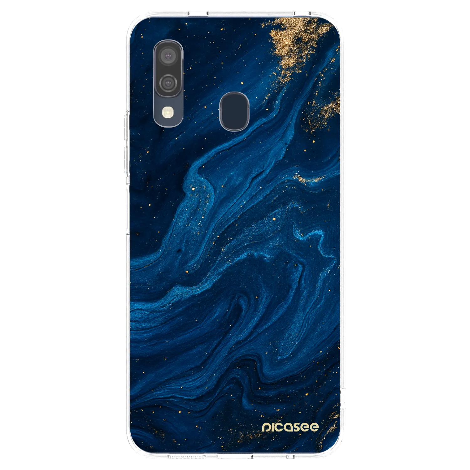Picasee átlátszó szilikon tok az alábbi mobiltelefonokra Samsung Galaxy A40 A405F - Blue