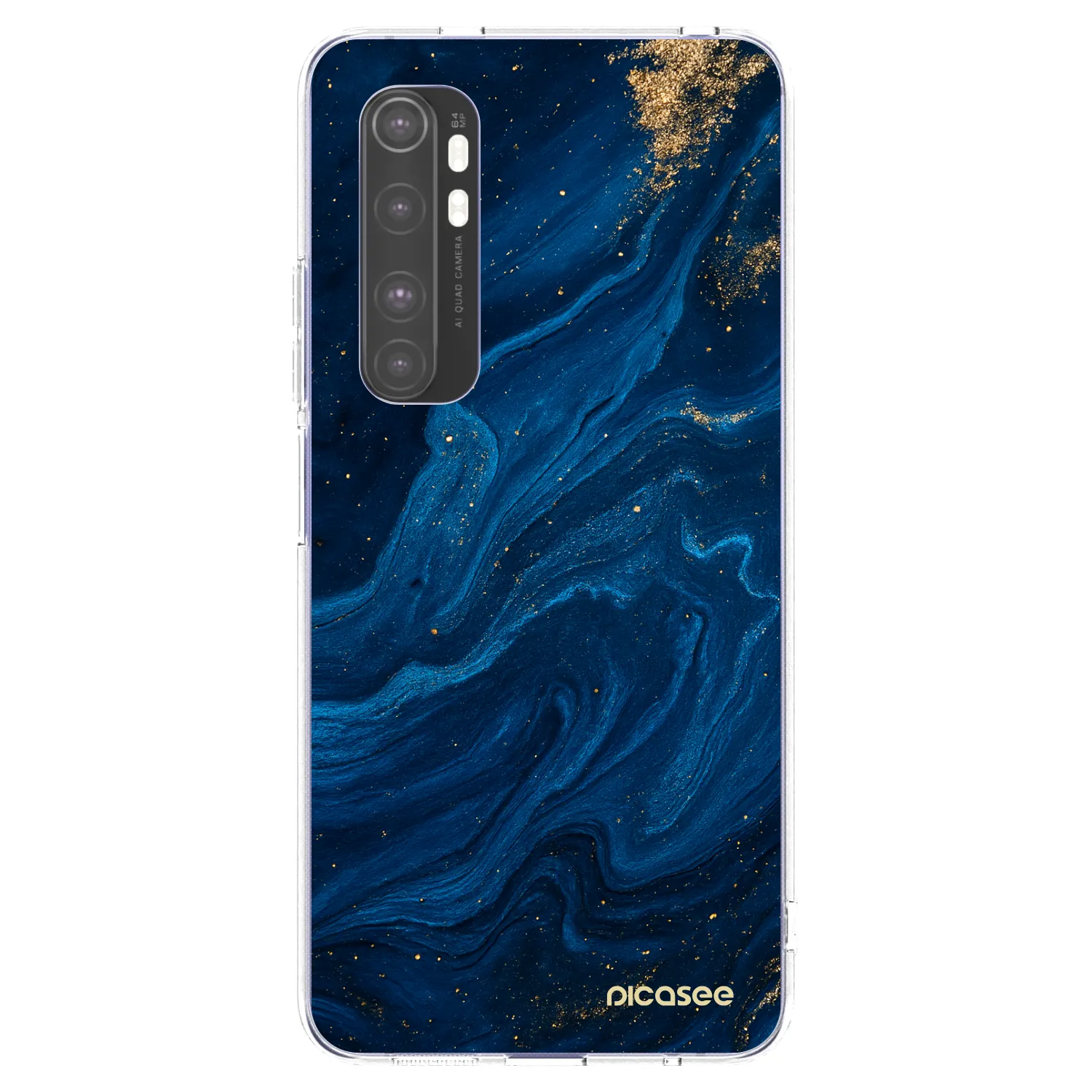 Picasee átlátszó szilikon tok az alábbi mobiltelefonokra Xiaomi Mi Note 10 Lite - Blue