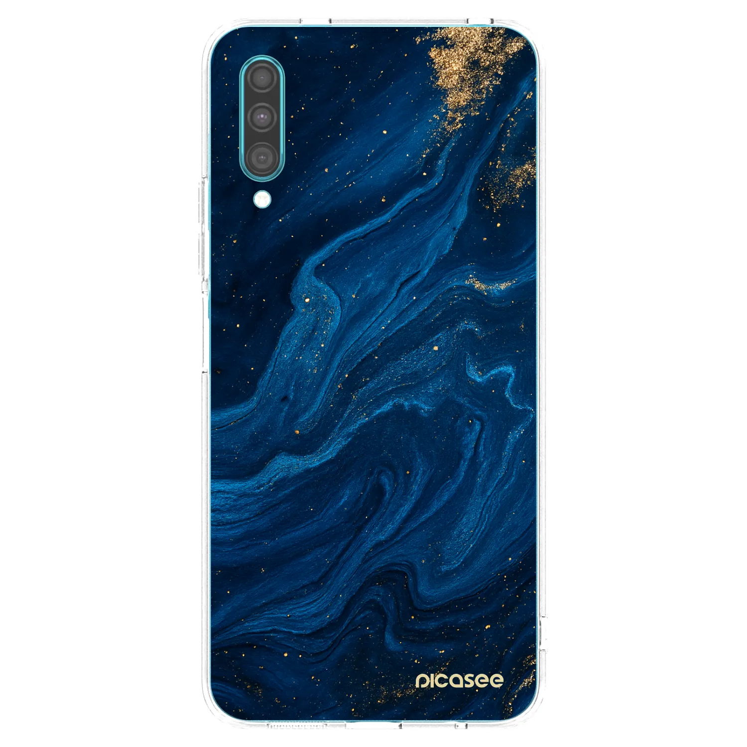 Picasee átlátszó szilikon tok az alábbi mobiltelefonokra Samsung Galaxy A30s A307F - Blue