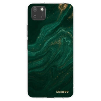 Picasee átlátszó szilikon tok az alábbi mobiltelefonokra Huawei Y5P - Green