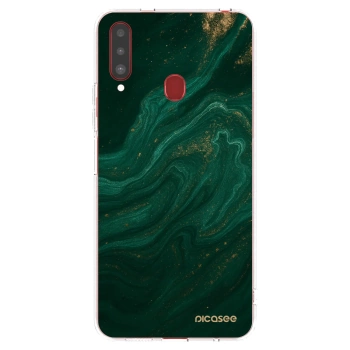 Picasee átlátszó szilikon tok az alábbi mobiltelefonokra Samsung Galaxy A20s - Green