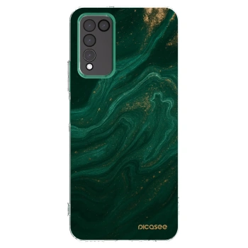 Picasee átlátszó szilikon tok az alábbi mobiltelefonokra Honor 10X Lite - Green