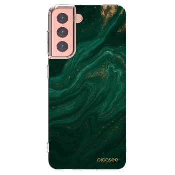 Picasee átlátszó szilikon tok az alábbi mobiltelefonokra Samsung Galaxy S21 5G G991B - Green