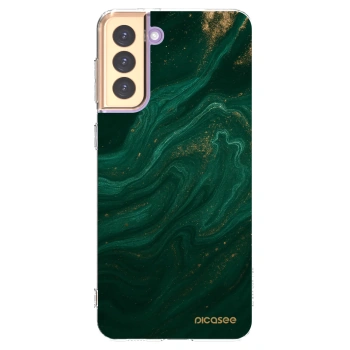 Picasee átlátszó szilikon tok az alábbi mobiltelefonokra Samsung Galaxy S21+ 5G G996F - Green