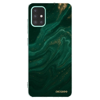 Picasee átlátszó szilikon tok az alábbi mobiltelefonokra Samsung Galaxy M31s - Green