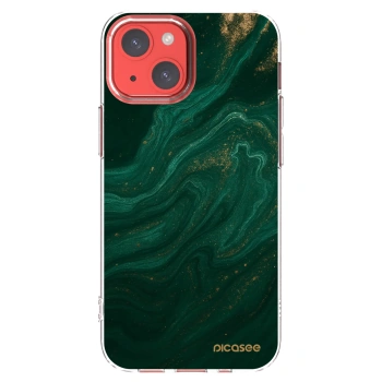 Picasee átlátszó szilikon tok az alábbi mobiltelefonokra Apple iPhone 13 mini - Green