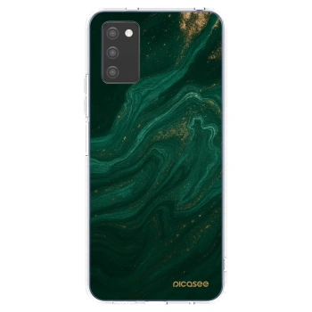 Picasee átlátszó szilikon tok az alábbi mobiltelefonokra Samsung Galaxy A02s A025G - Green