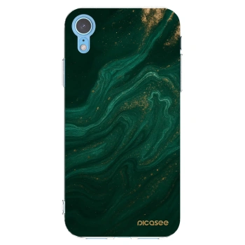 Picasee átlátszó szilikon tok az alábbi mobiltelefonokra Apple iPhone XR - Green