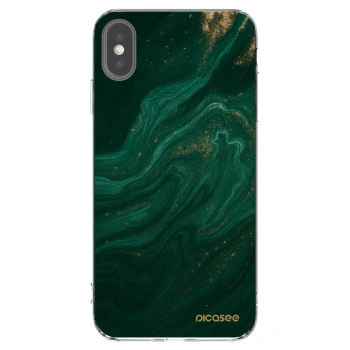 Picasee átlátszó szilikon tok az alábbi mobiltelefonokra Apple iPhone XS Max - Green