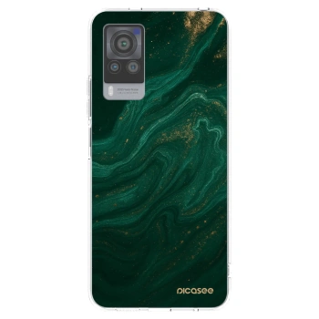 Picasee átlátszó szilikon tok az alábbi mobiltelefonokra Vivo X60 Pro 5G - Green