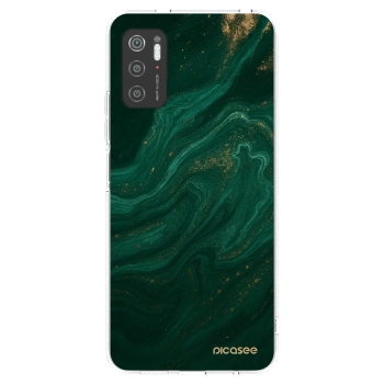 Picasee átlátszó szilikon tok az alábbi mobiltelefonokra Xiaomi Poco M3 Pro 5G - Green