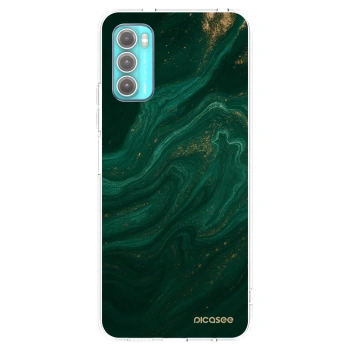Picasee átlátszó szilikon tok az alábbi mobiltelefonokra Motorola Moto G60 - Green