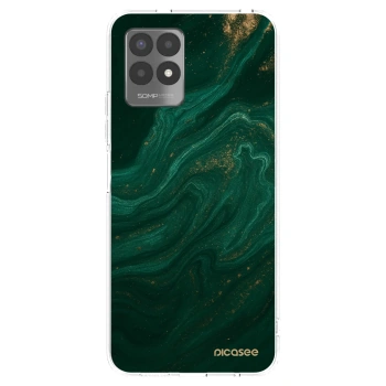Picasee átlátszó szilikon tok az alábbi mobiltelefonokra Realme 8i - Green